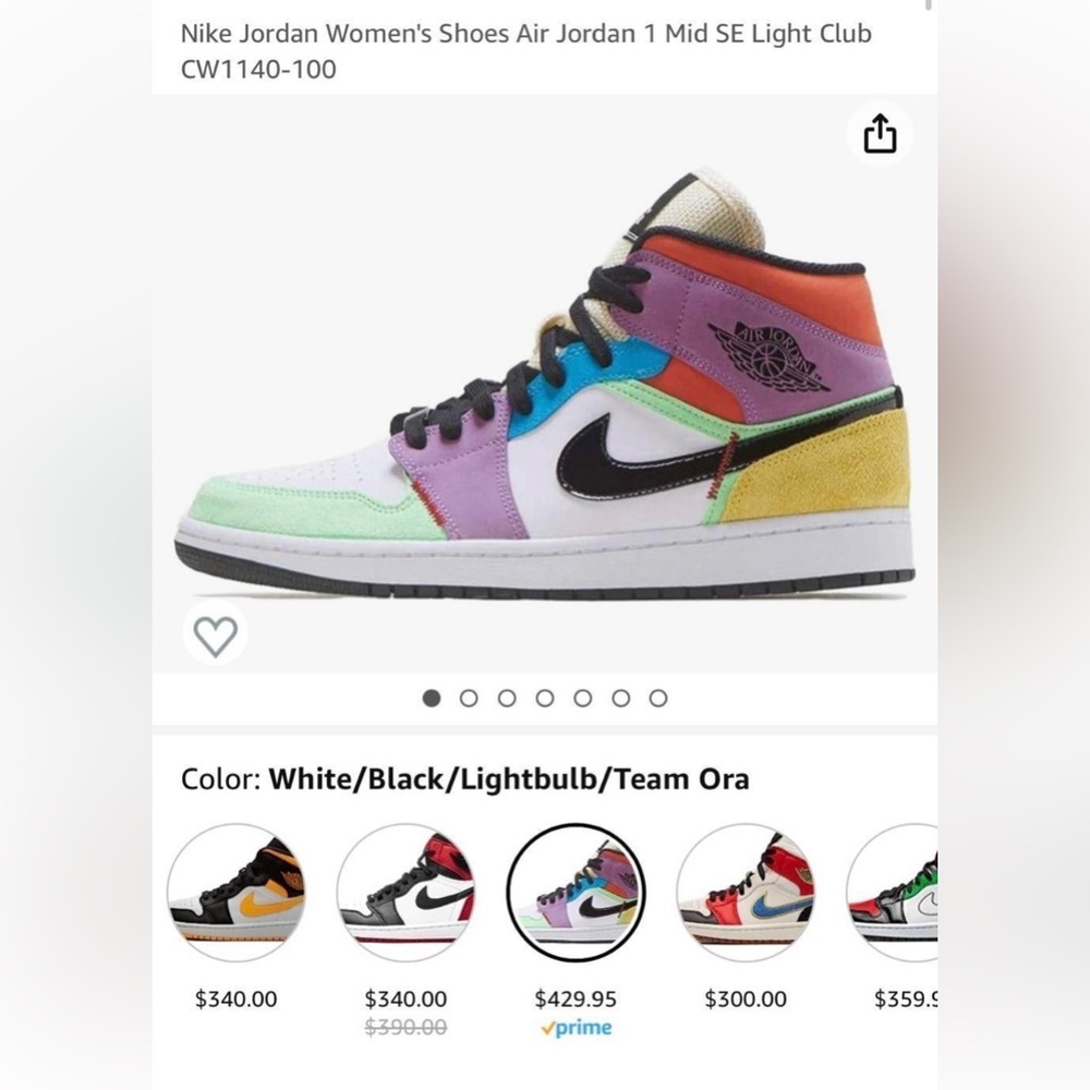 WMNS AIR JORDAN 1 MID SE 'LIGHTBULB'